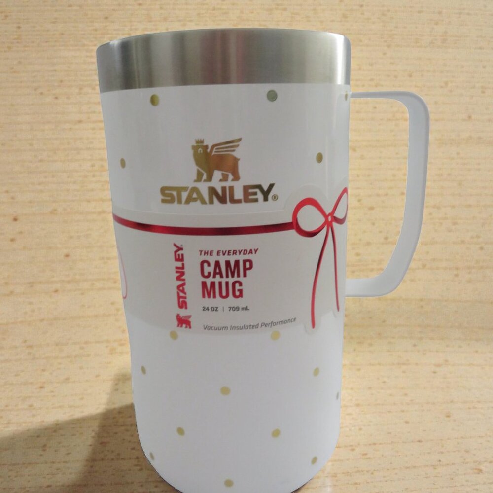 The Stanley Stay-Hot Camp Mug,24 oz, White Gold Frost,NWT, No box - Picture 3 of 11